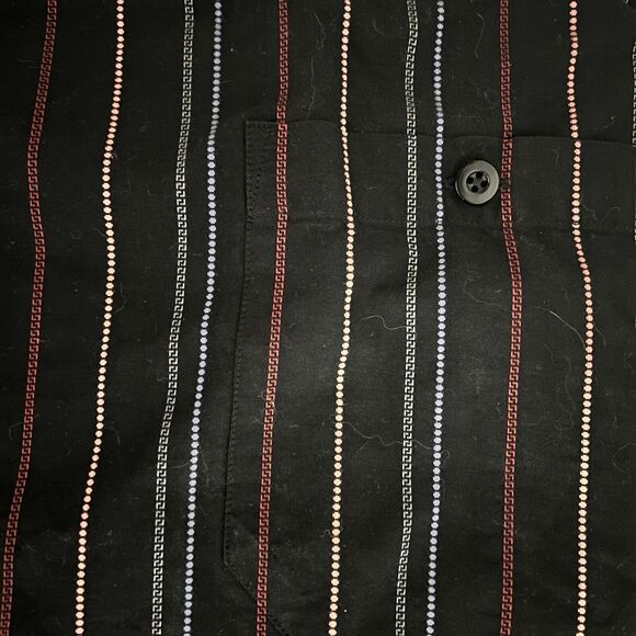 Ossomani Men's 7XB Short Sleeve Button Up Shirt Black, Red, Blue 100% Cotton - Picture 7 of 10